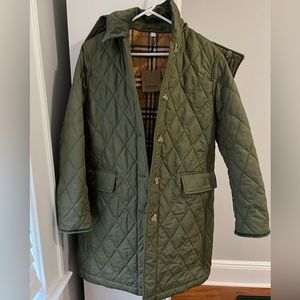 Authentic Burberry Quilted Thermoregulated Hooded Coat